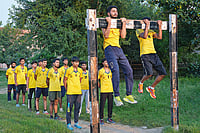 Haryana Assembly Election 2024: Agniveer, Farmers And Employment Take Centre Stage Photo: Tribhuvan Tiwari : Election Moods: Students from Bhavishya Sainik Academy in Jind training for the Agnipath entrance exam