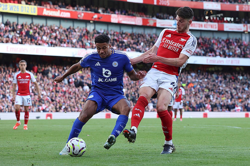 Britain Soccer Premeir League Arsenal and Leicester City Photo gallery_5