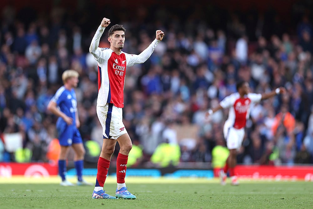Britain Soccer Premeir League Arsenal and Leicester City Photo gallery_2