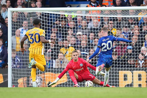 English Premier League 2024-25, Chelsea vs Brighton: Chelsea's Cole Palmer attempts a shot