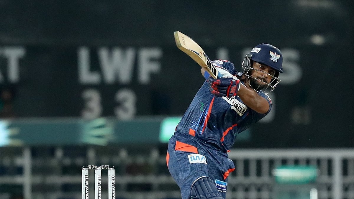 Photo: X | Lucknow Super Giants : Nicholas Pooran batting for LSG in IPL 2024.