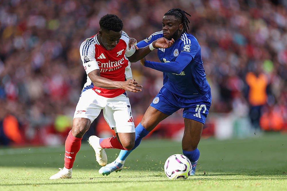 Britain Soccer Premeir League Arsenal and Leicester City Photo gallery_9