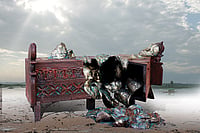 Nothing Remains: Sculpture in mixed media by Masood Hussain 