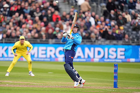 England vs Australia 5th ODI: England's Harry Brook in action 