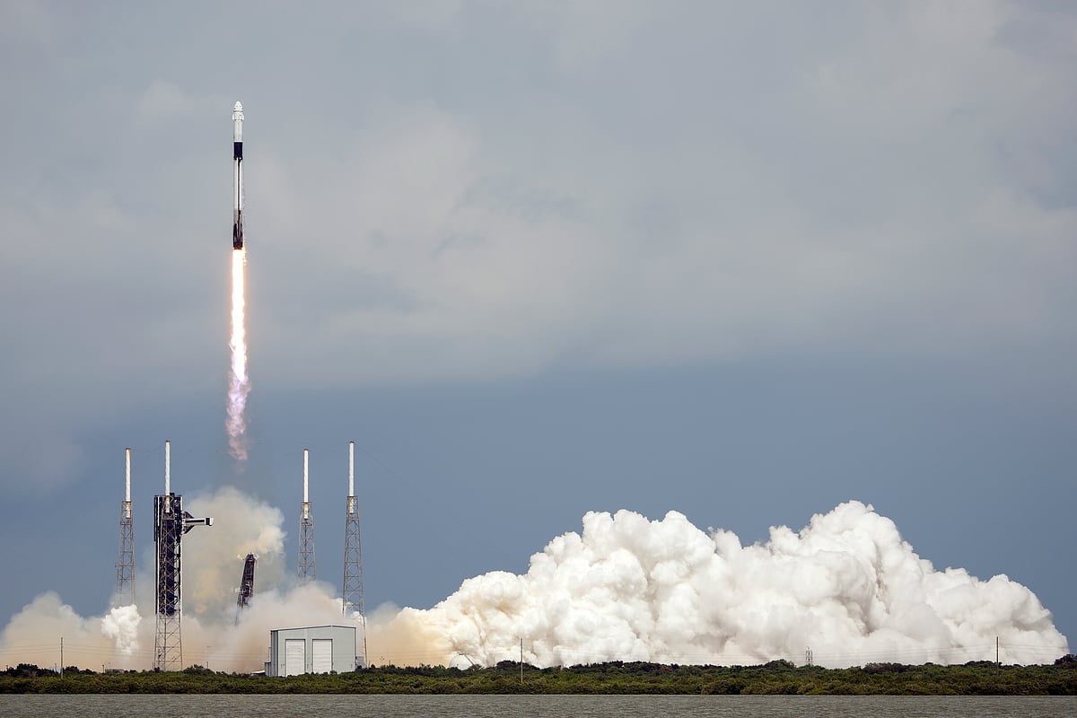 A SpaceX Falcon 9 rocket with a crew of two lifts off from launch pad 40 at the Cape Canaveral Space Force Station Saturday, Sept. 28, 2024 at Cape Canaveral, Fla.  - AP