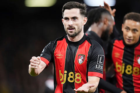 EPL 2024-25, Bournemouth vs Southampton: Bournemouth's Lewis Cook celebrates scoring their side's second goal 