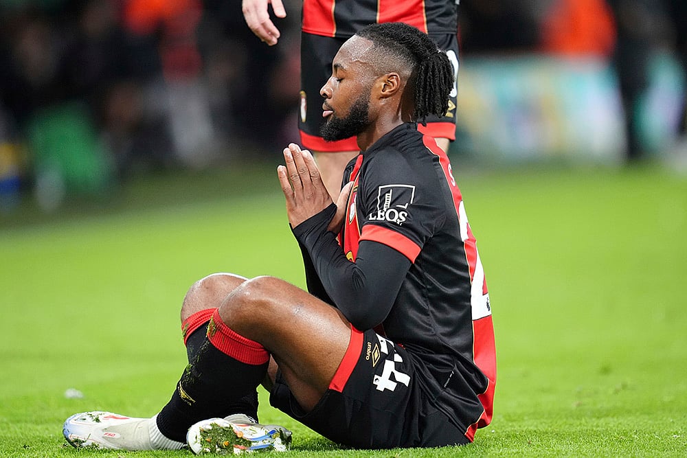 English Premier League 2024-25, Bournemouth vs Southampton - Antoine Semenyo celebrates