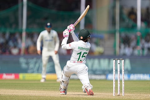 IND vs BAN, 2nd Test: Bangladesh's Mushfiqur Rahim plays a shot on the fifth day of the 2nd cricket test match 