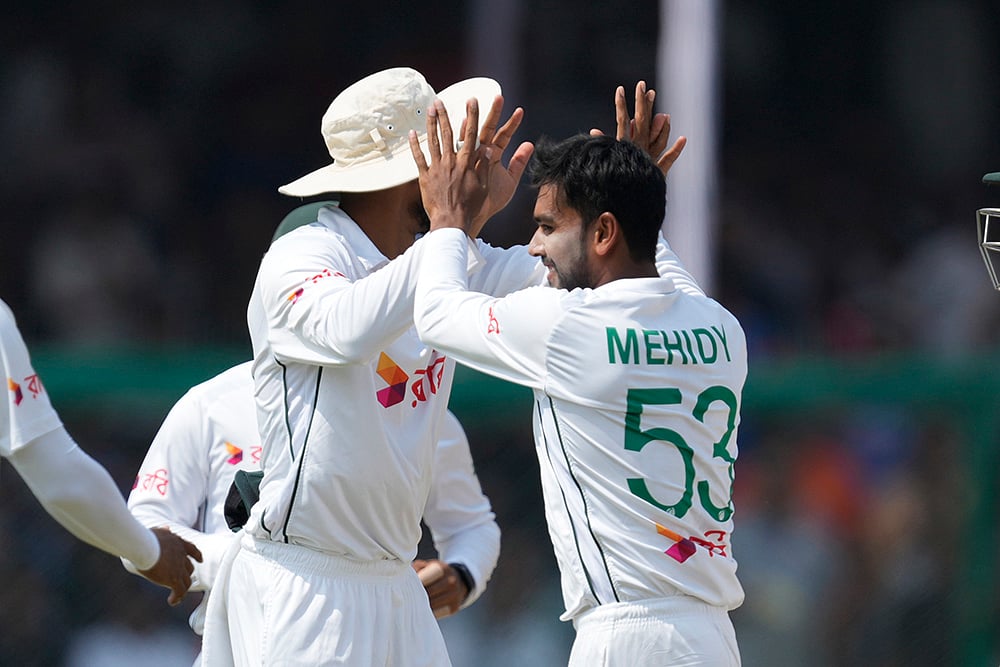 India vs Bangladesh Cricket 2nd test day 5  - Mehidy Hasan Miraz