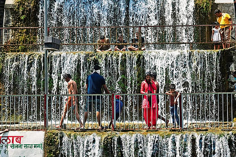 Hot water springs and waterfalls in Sahastradhara, Dehradun