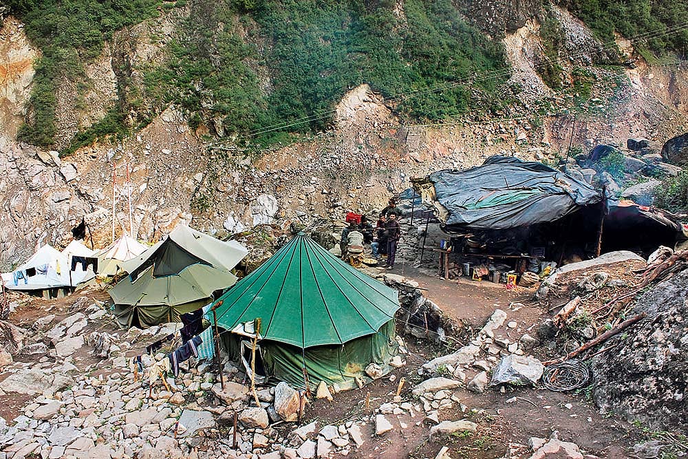 State disaster relief force camp on Kedarnath trek route