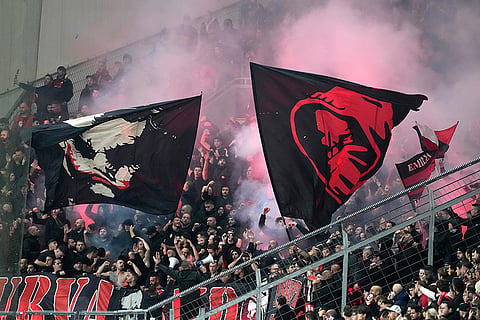 Champions League soccer match: Bayer Leverkusen Vs AC Milan