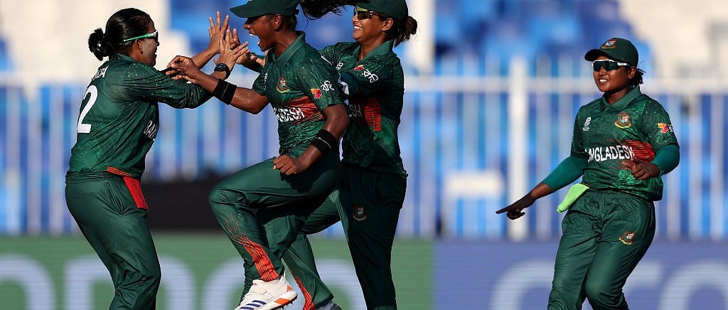 Photo: X | T20 World Cup : Bangladesh women celebrating their victory over Scotland in the ICC Women's T20 World Cup 2024.
