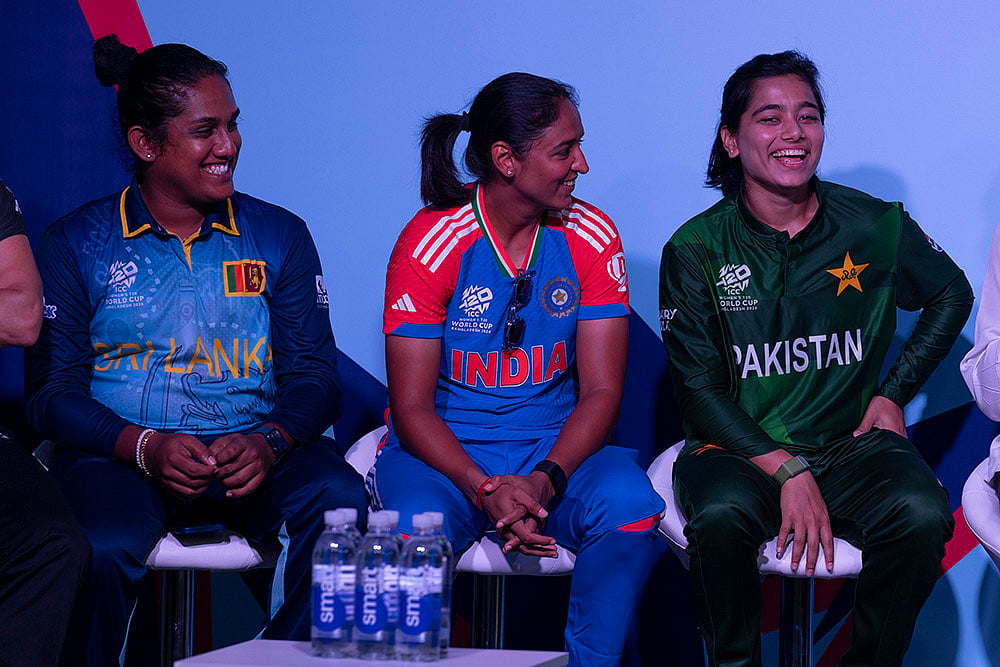 2024 Womens T20 World Cup Captains Day photo gallery_Chamari Athapaththu and Harmanpreet Kaur
