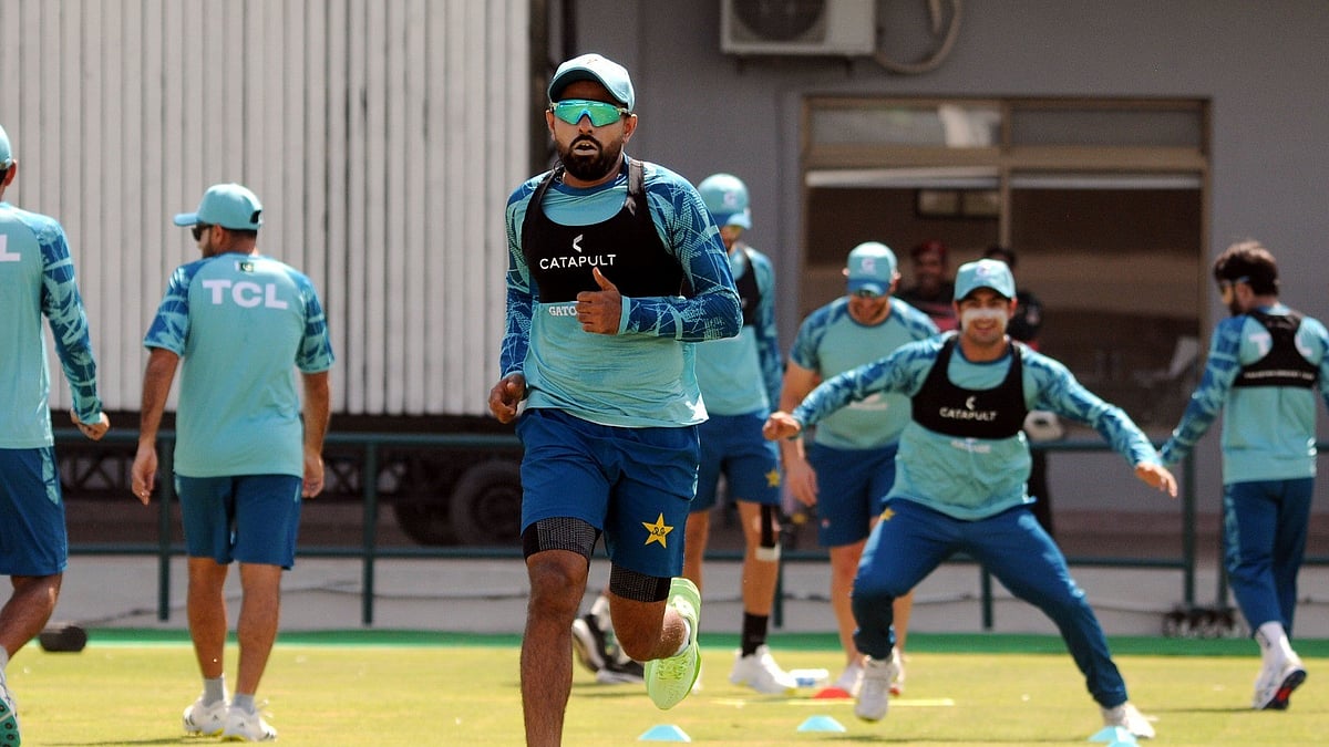 Photo: X | Pakistan Cricket : Pakistan cricket team players during a practice session before the Test series against England in Multan.