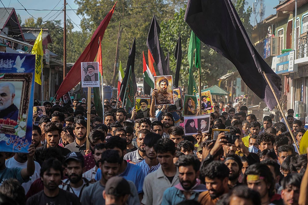 Israel Mideast Tensions Protest against Israel in Srinagar_6