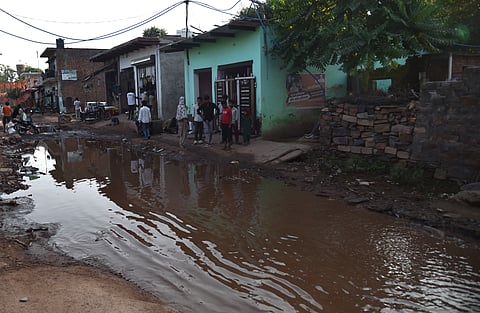 A water logged area in Ferozepur Jhirka Assembly constituency in the Nuh district, Haryana on October 3, 2024.