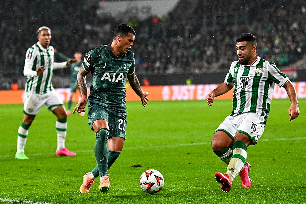 2024-25 UEFA Europa League Soccer Ferencvaros vs Tottenham Hotspur Photo gallery_Pedro Porro