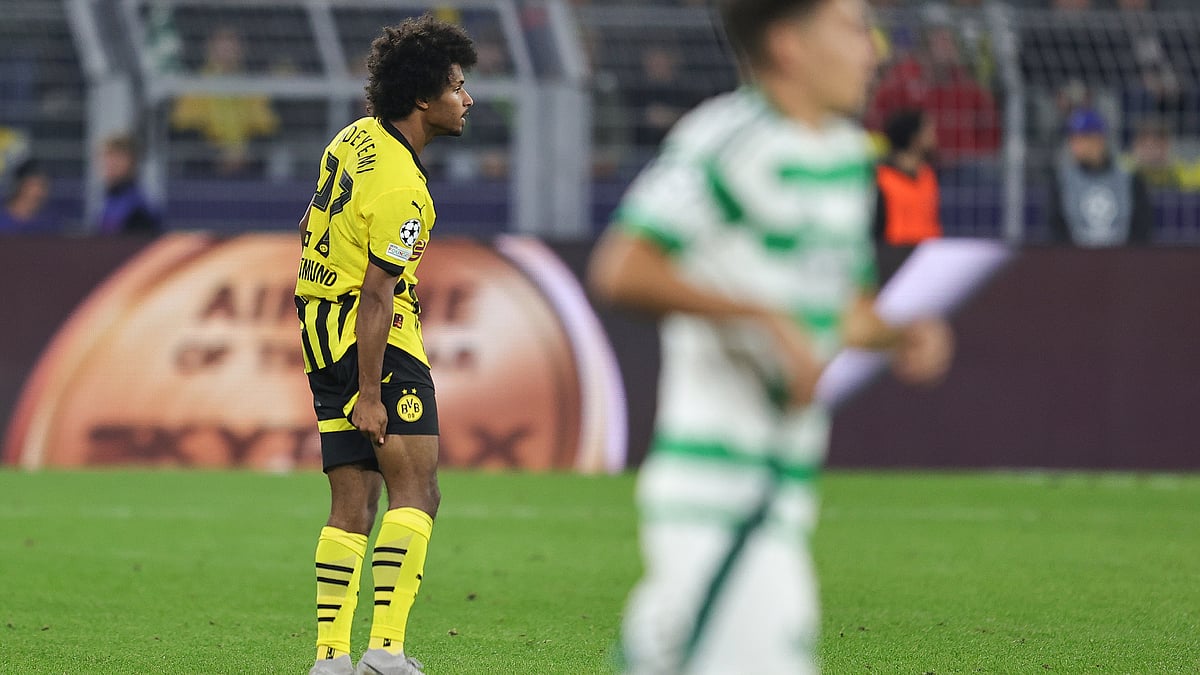 Karim Adeyemi was forced off after scoring a hat-trick in midweek. - null