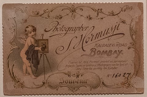 Cabinet Card/Visiting Card for Photographer S. Hormusji in Bombay