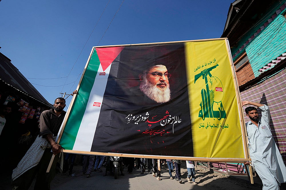 Israel Mideast Tensions Protest against Israel in Srinagar_7