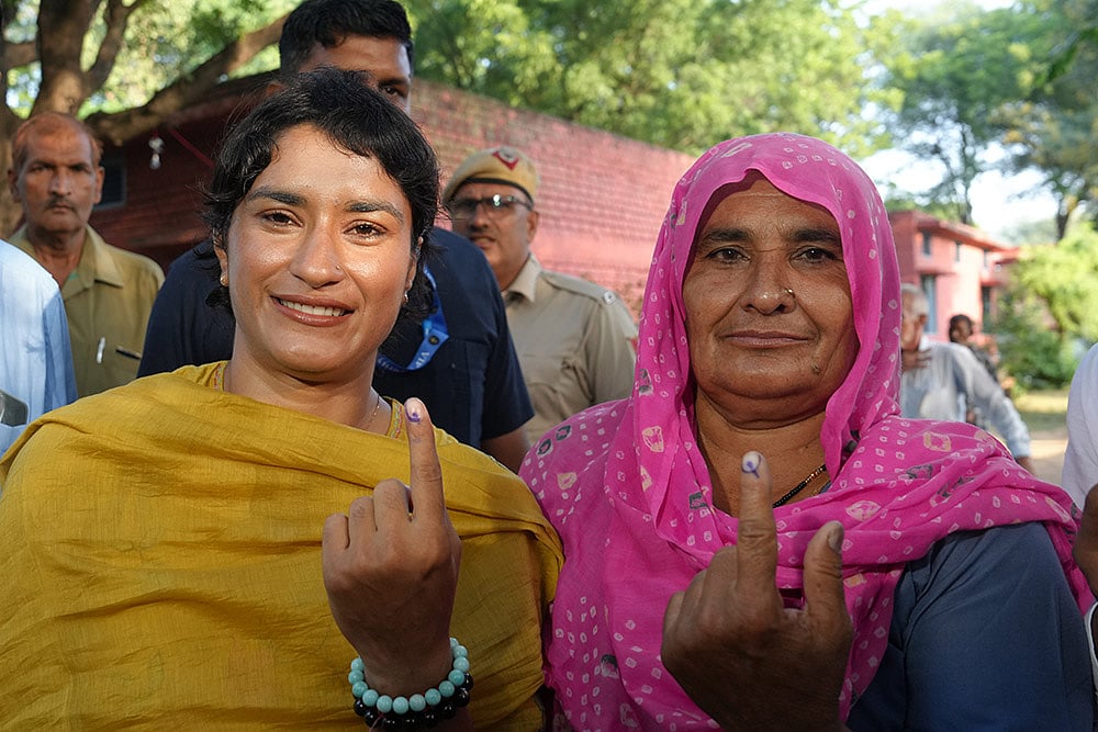 Voting for Haryana Assembly elections 2024_Vinesh Phogat