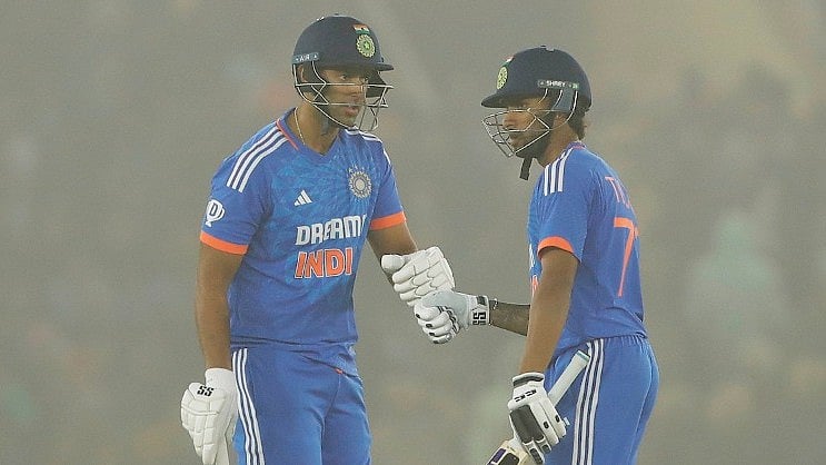 BCCI : File photo of India batters Shivam Dube (left) and Tilak Varma.