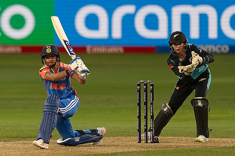 Women's World T20 Cricket, India vs New Zealand: India's captain Harmanpreet Kaur bats