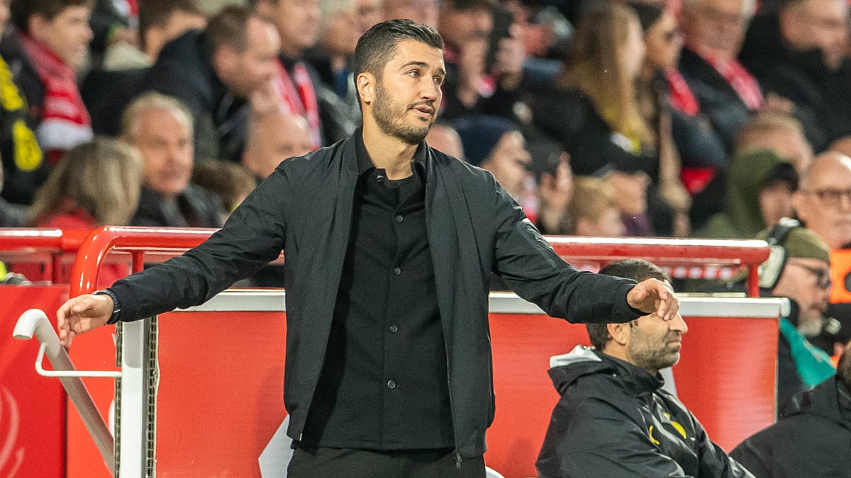 There was frustration for Dortmund boss Nuri Sahin in Berlin.