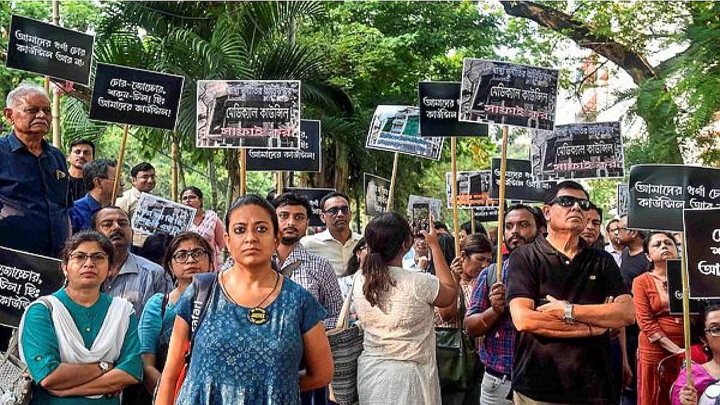 Protest in Kolkata seeking justice in RG Kar incident - PTI