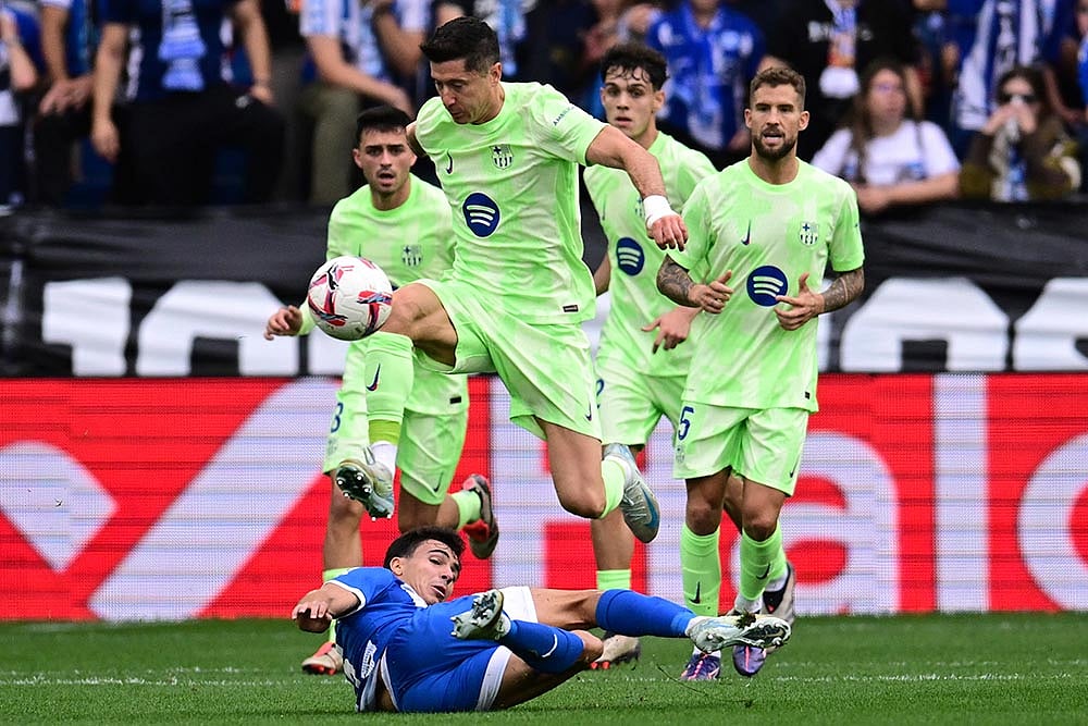 Spanish La Liga soccer match: Alaves vs Barcelona