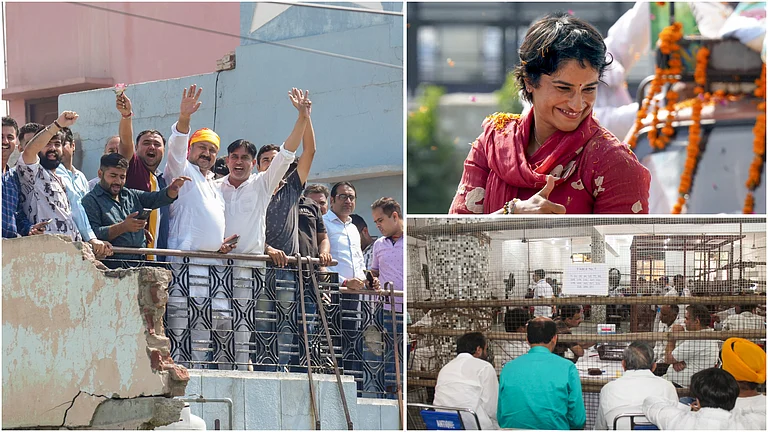BJP Eyes Hattrick Govt With Majority Of Seats; Congress Bags 28 Seats - | Photo: PTI