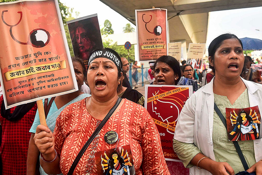 Protest against rape-murder at RG Kar Hospital