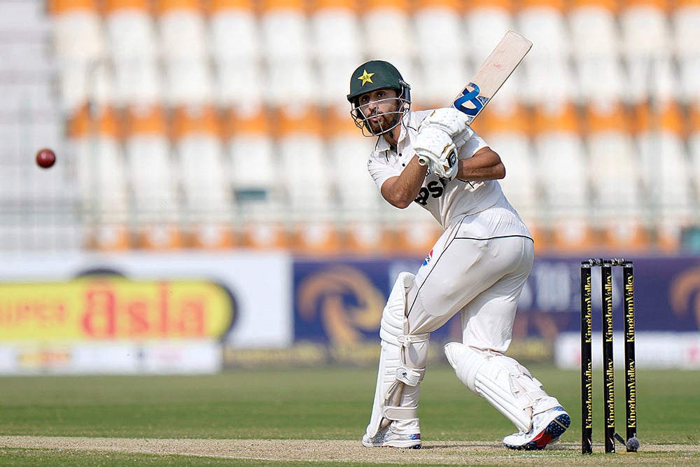 Pakistan and England 1st Test Cricket Day 2 Photo gallery_Salman Ali Agha