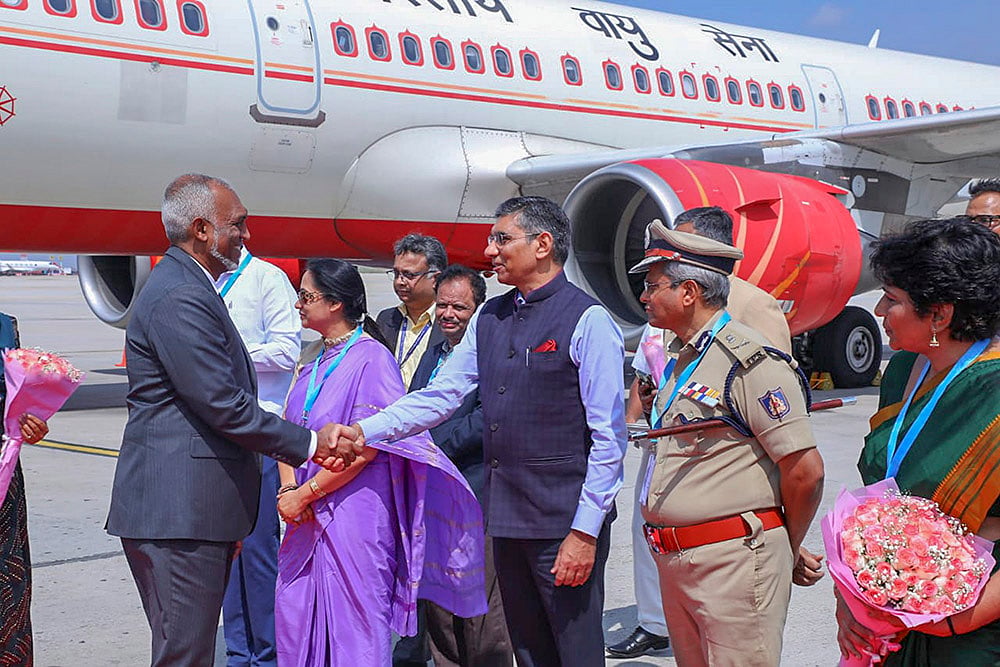 Mohamed Muizzu in Bengaluru