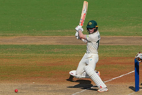 IND-19 vs AUS-19: Australia's batter Oliver Peake plays a shot 