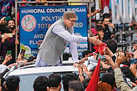 In Jammu & Kashmir, Winning Elections Is Only The First Hurdle Photo: AP : Free Hand?: Omar Abdullah with supporters after winning the elections