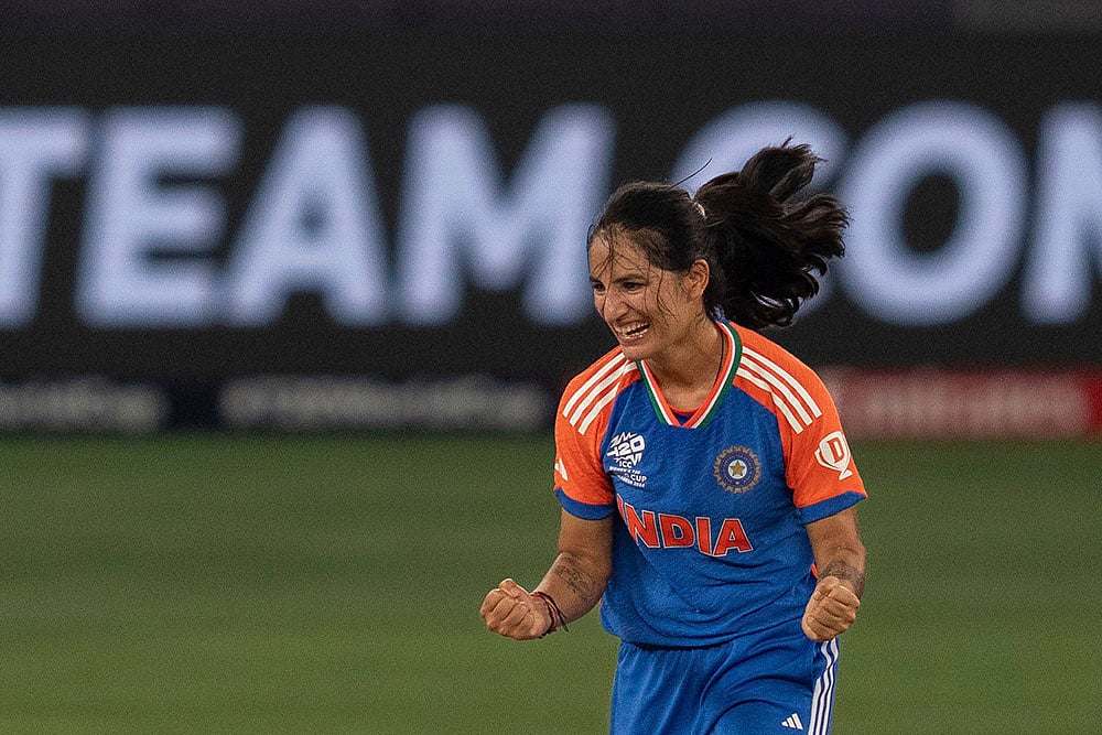 2024 Emirates Womens World T20 Cricket India vs Sri Lanka Photo gallery_Renuka Thakur 