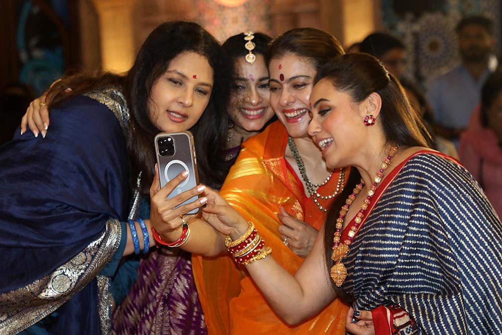 Bollywood actors Kajol Devgn, Rani Mukerji and Tanishaa