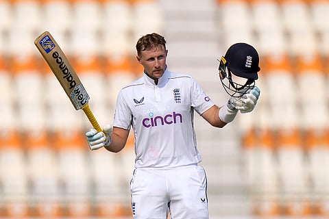 Pakistan vs England: England's Joe Root celebrates after scoring century