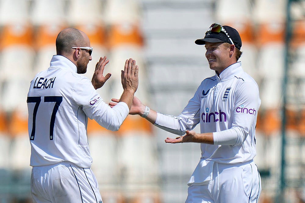 Pakistan vs England 1st Test cricket day 5 photo gallery_Jack Leach