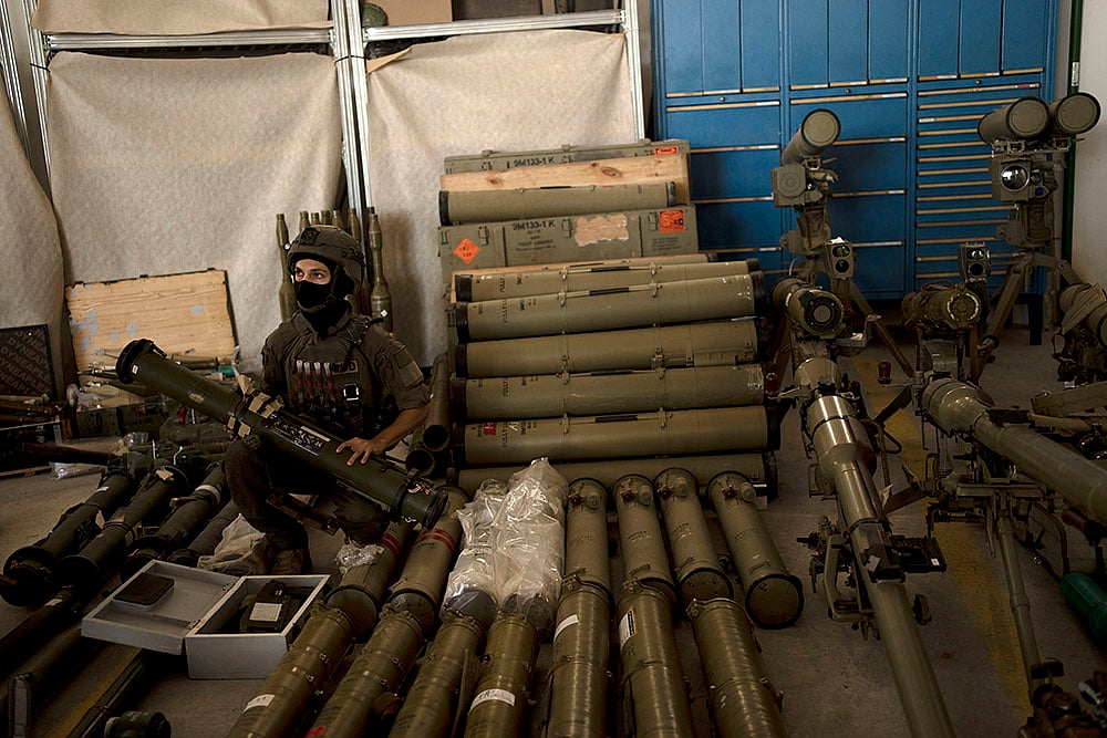 Israel Mideast Tensions IDF Displays Seized Hezbollah And Iranian Weapons_3