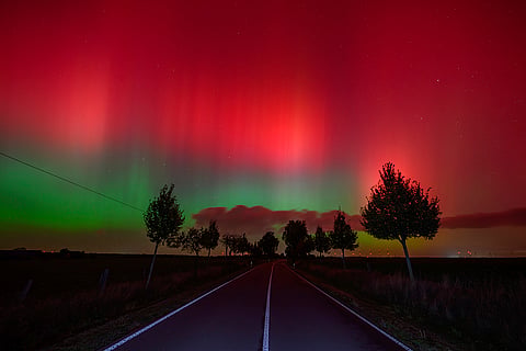 Aurora Borealis in eastern Germany