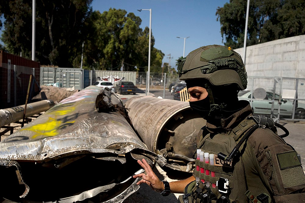 Israel Mideast Tensions IDF Displays Seized Hezbollah And Iranian Weapons_5