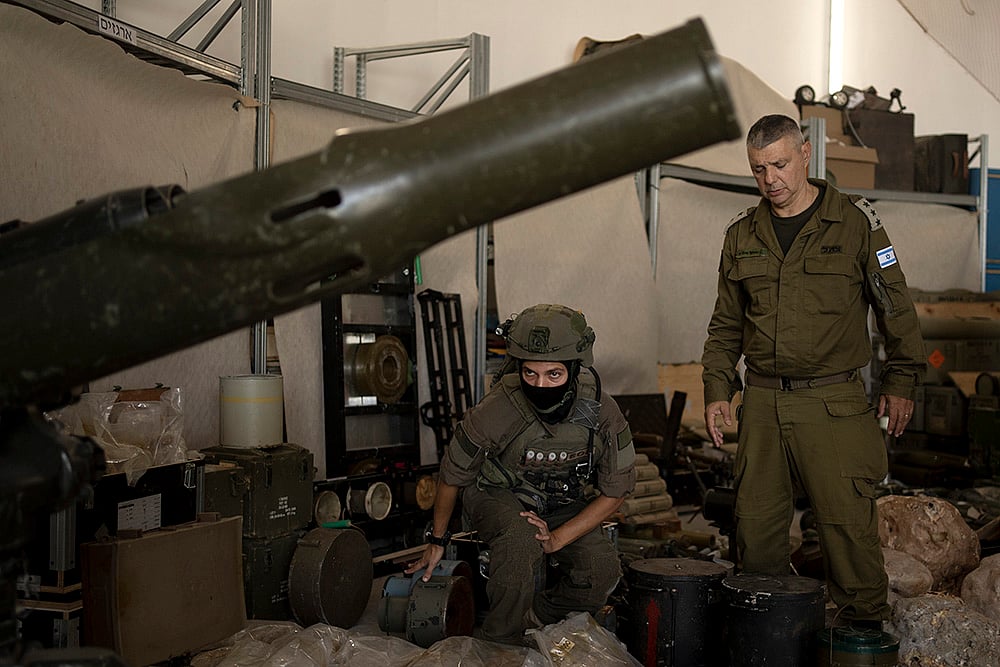 Israel Mideast Tensions IDF Displays Seized Hezbollah And Iranian Weapons_7