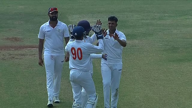 BCCI Domestic : File photo of Vidarbha in action during the Ranji Trophy 2023-24 quarter-final match against Karnataka.