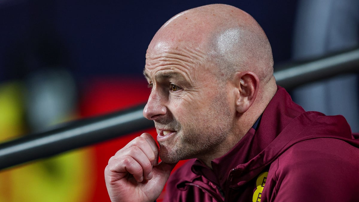 Lee Carsley looks on during Thursday's loss to Greece. - null