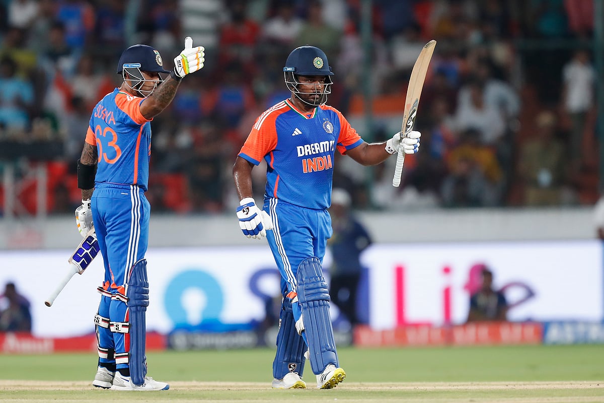 Sanju Samson after scoring century. - X/BCCI