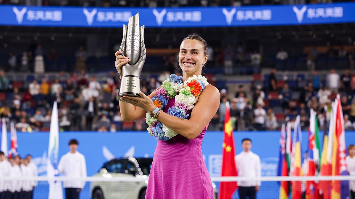 Aryna Sabalenka claimed her third-straight Wuhan Open title on Sunday - null