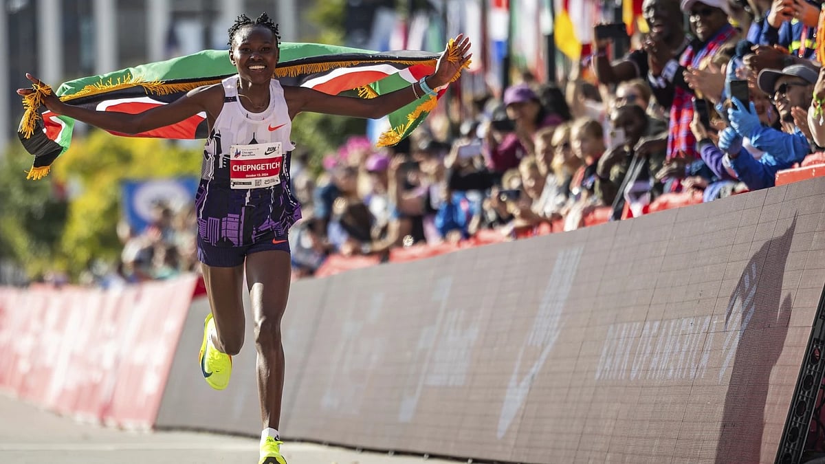 AP : World record broken by Ruth Chepngetich.